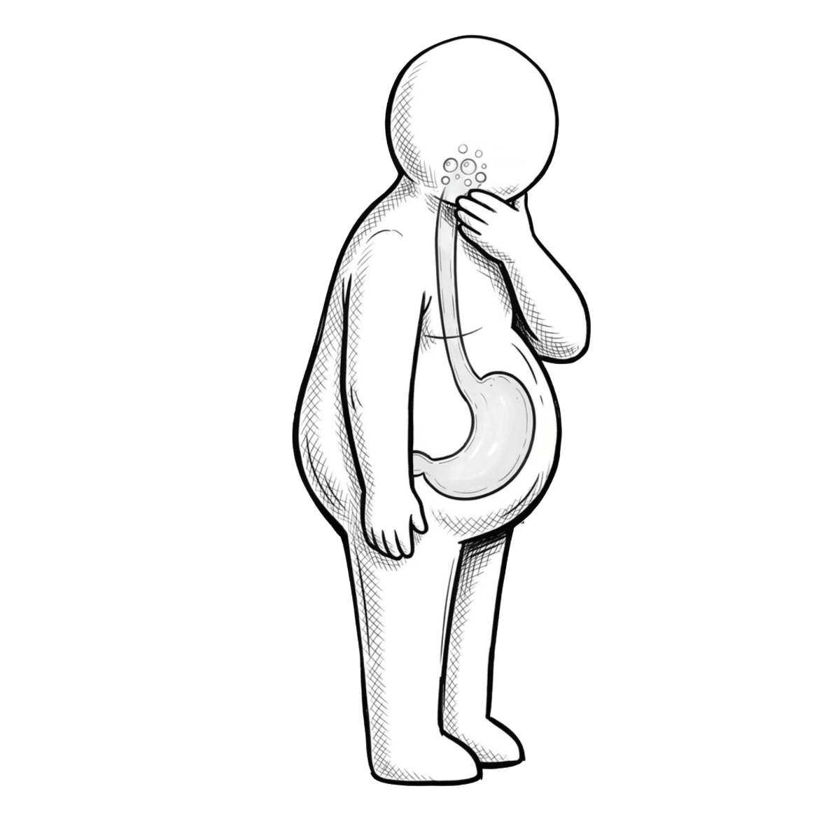 Person with reflux discomfort
